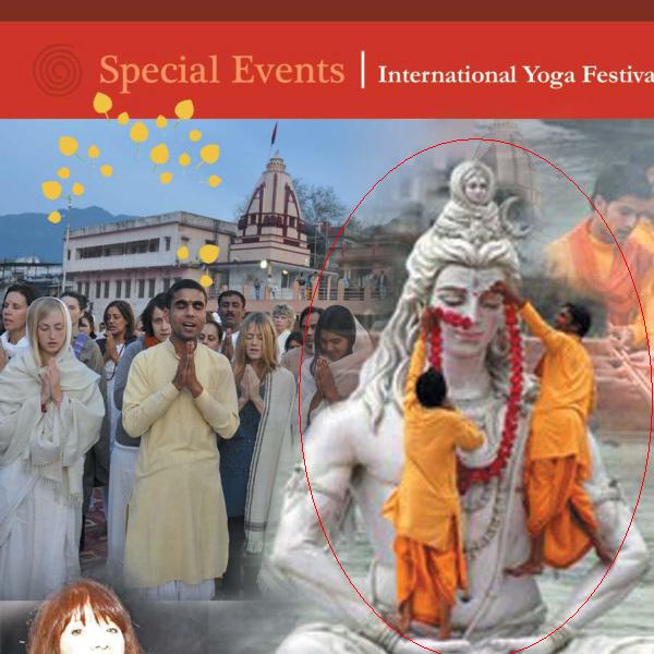Denigration of Sri Shiva by standing on his statue for garlanding